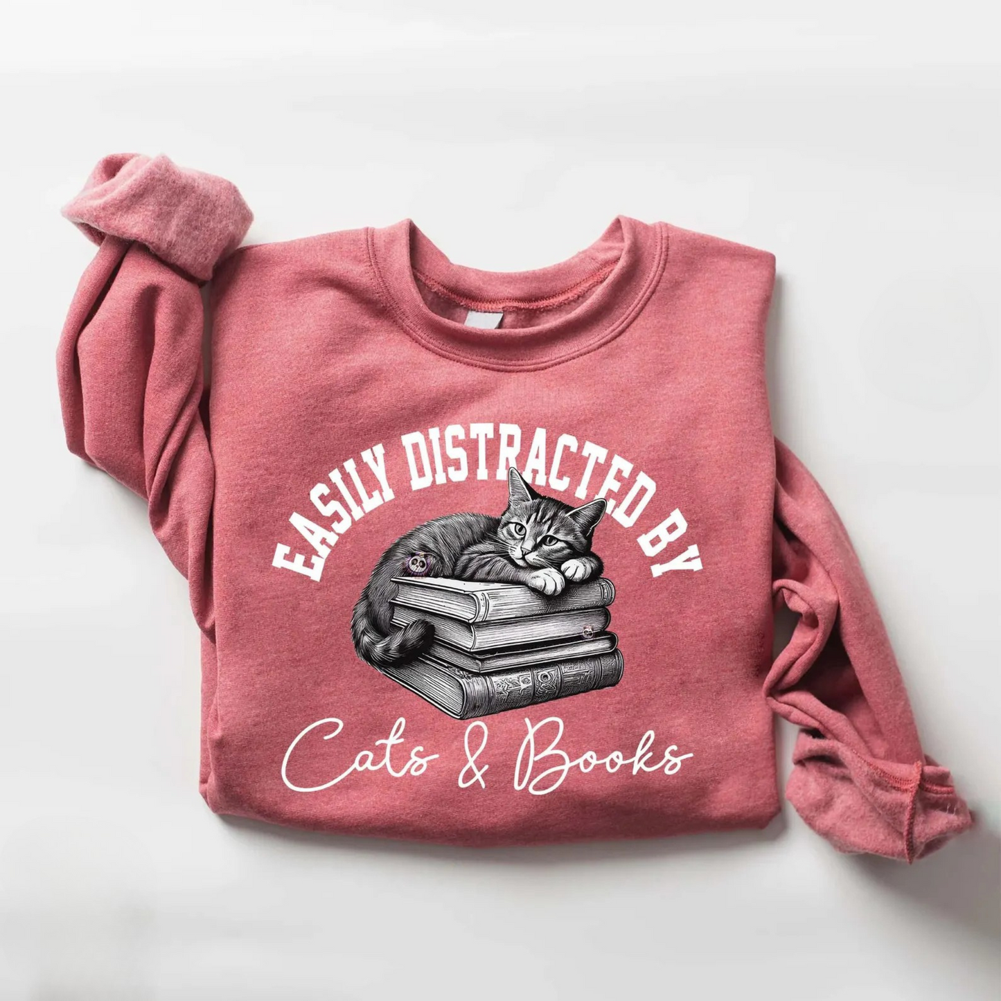 Easily Distracted By Cats Sweater New