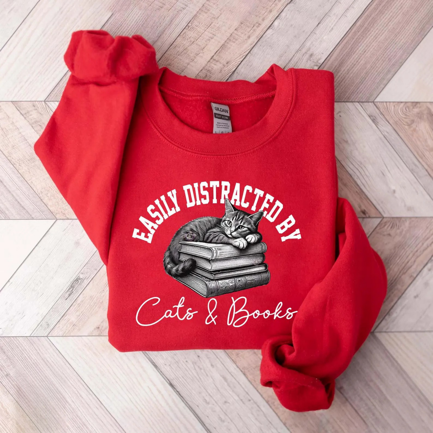 Easily Distracted By Cats Sweater New