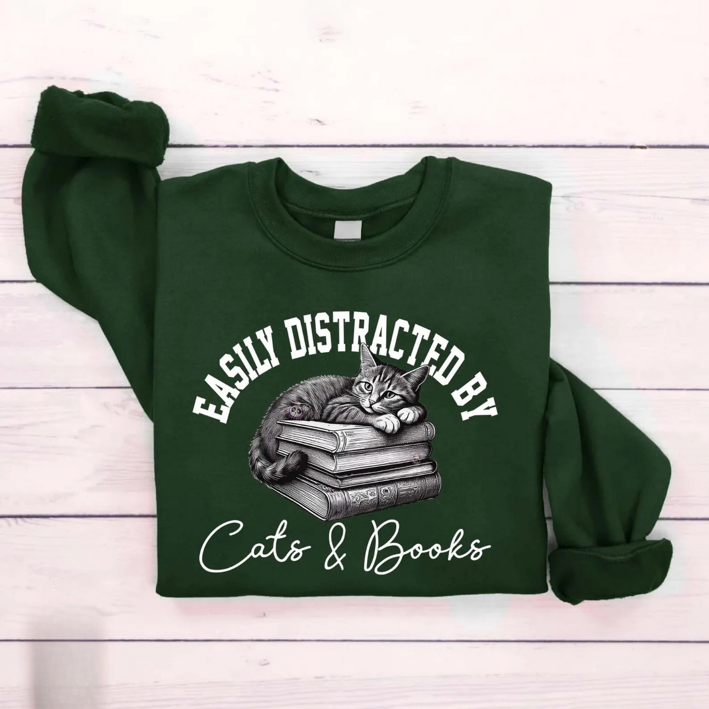 Easily Distracted By Cats Sweater New