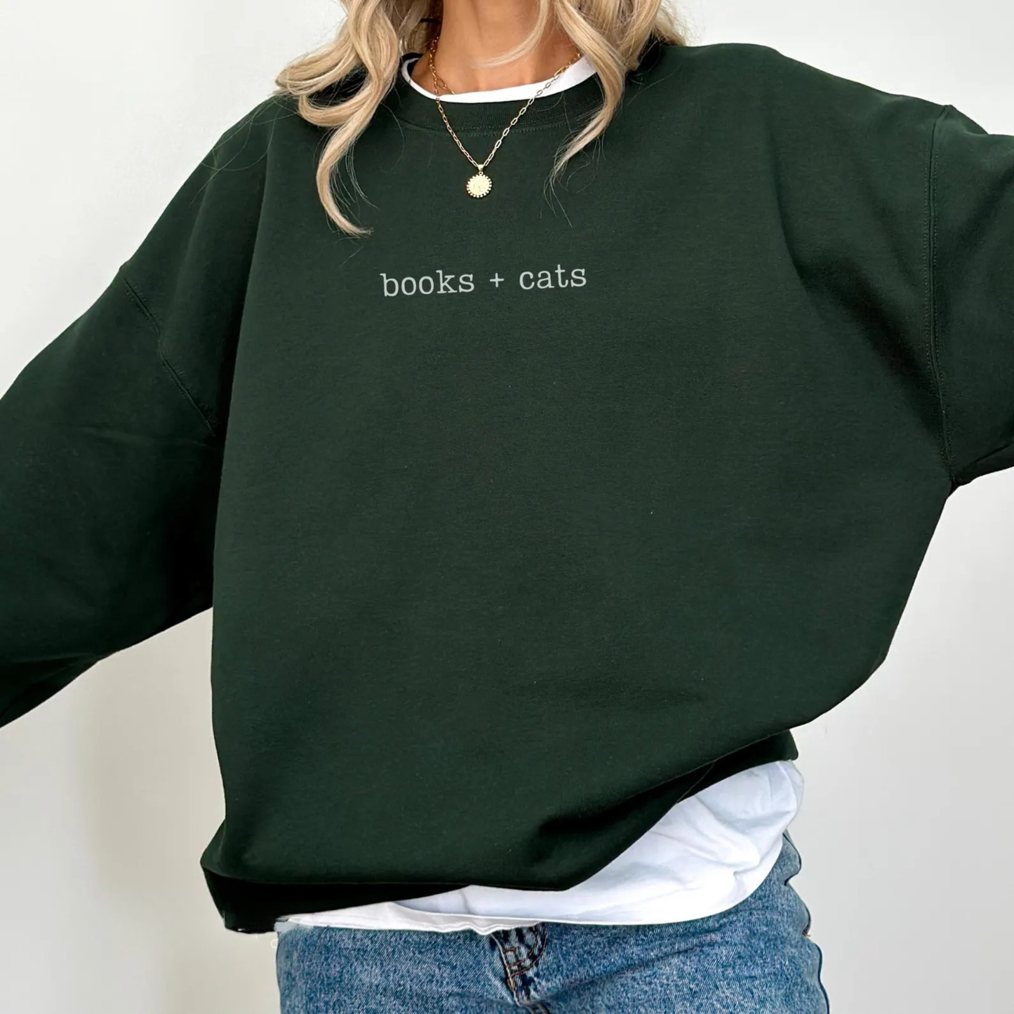 Books + Cats Typewriter Sweater
