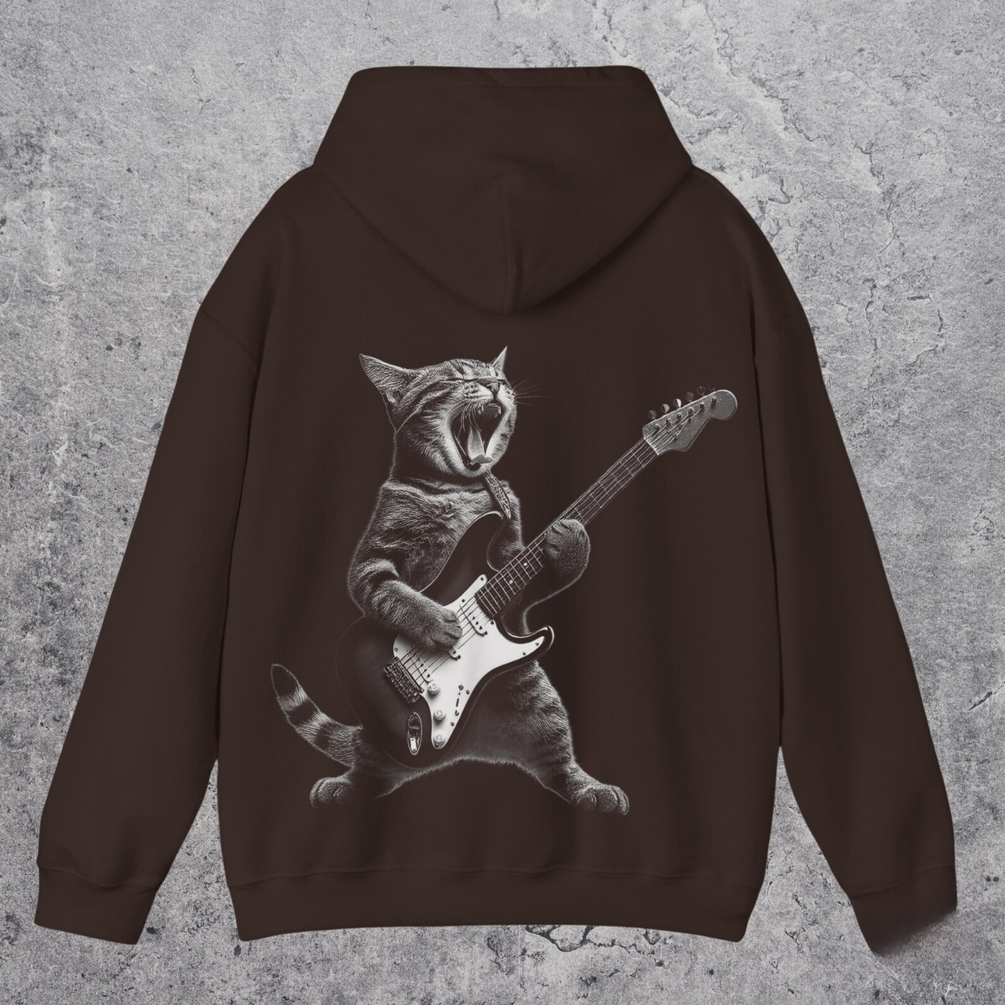 Vintage 90s Rock Cat Hoodie