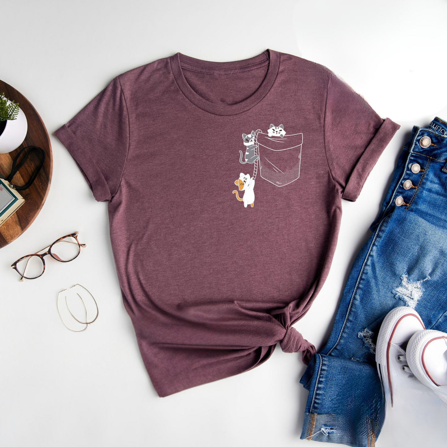 Cat Pocket Tee New