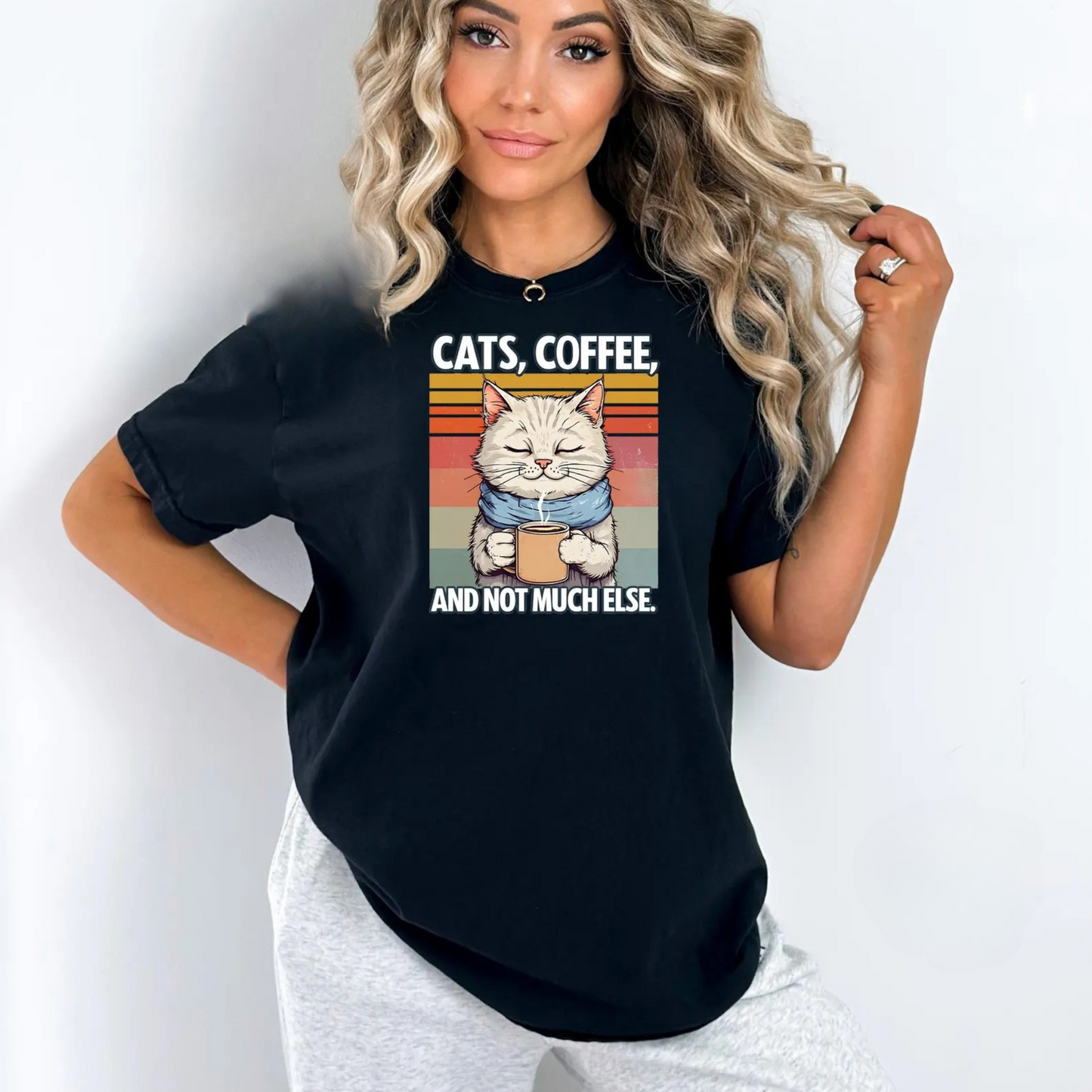 Cats & Coffee Tee New V2