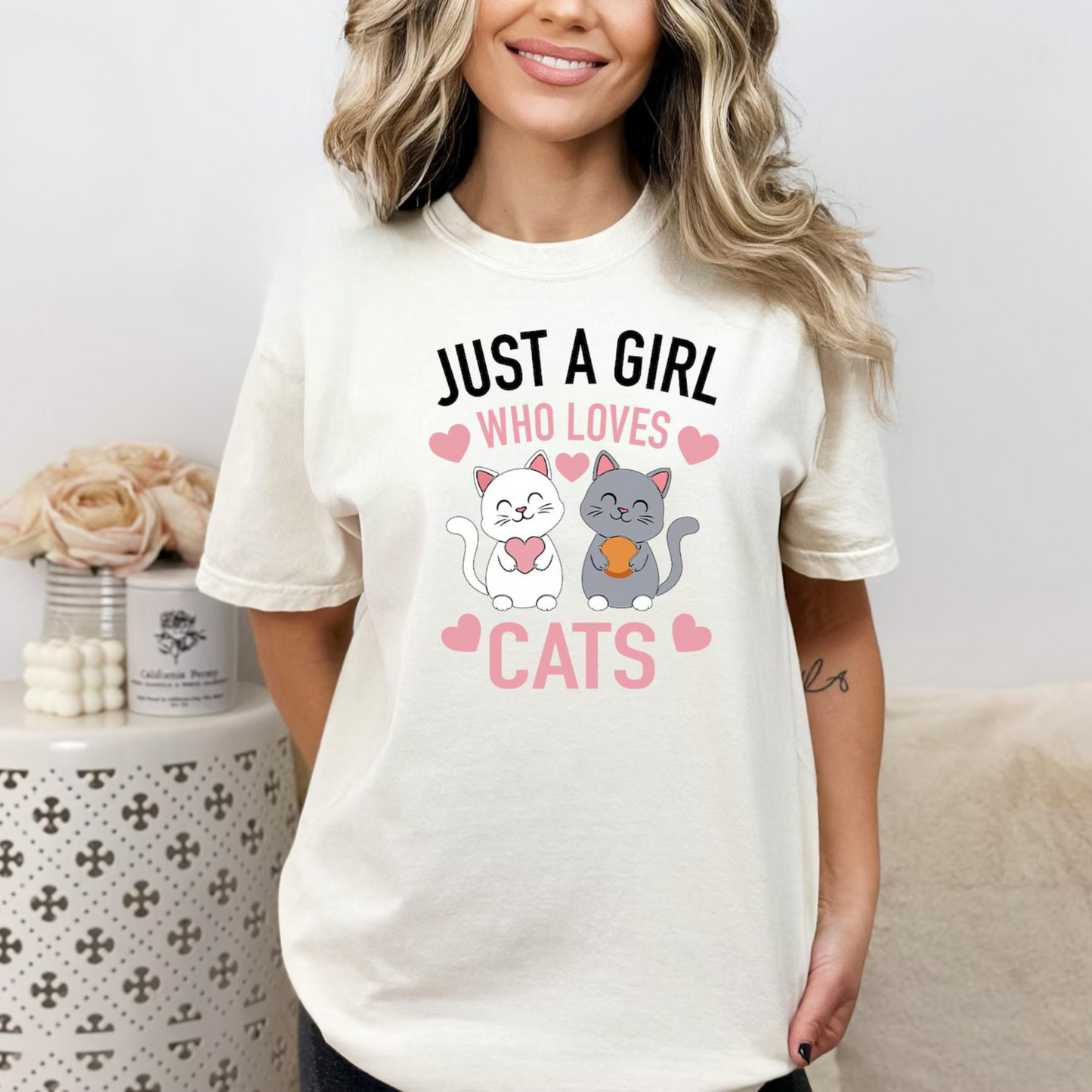 Just A Girl Who Loves Cats Tee V3