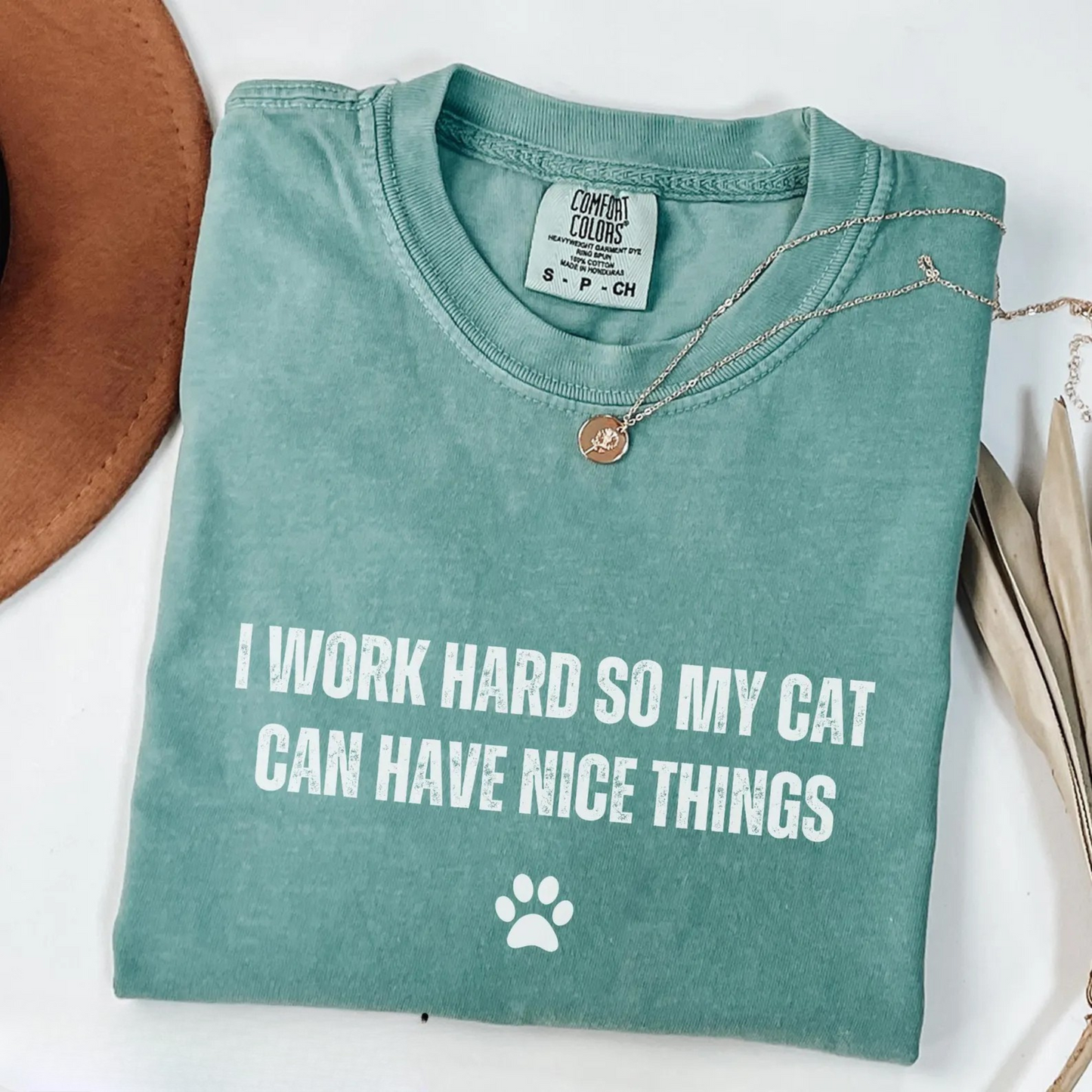 I Work Hard Cats Tee