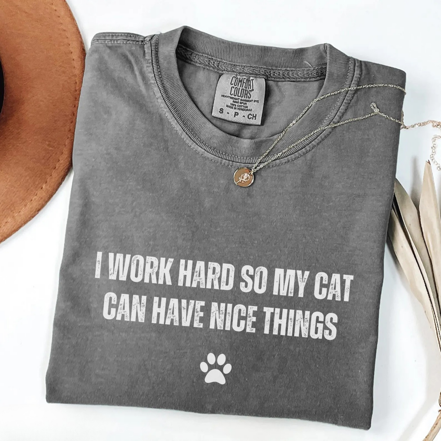 I Work Hard Cats Tee