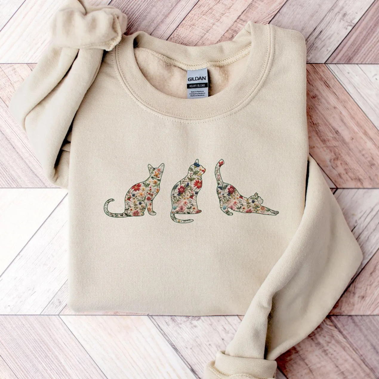 Floral Cat Mom Sweater New