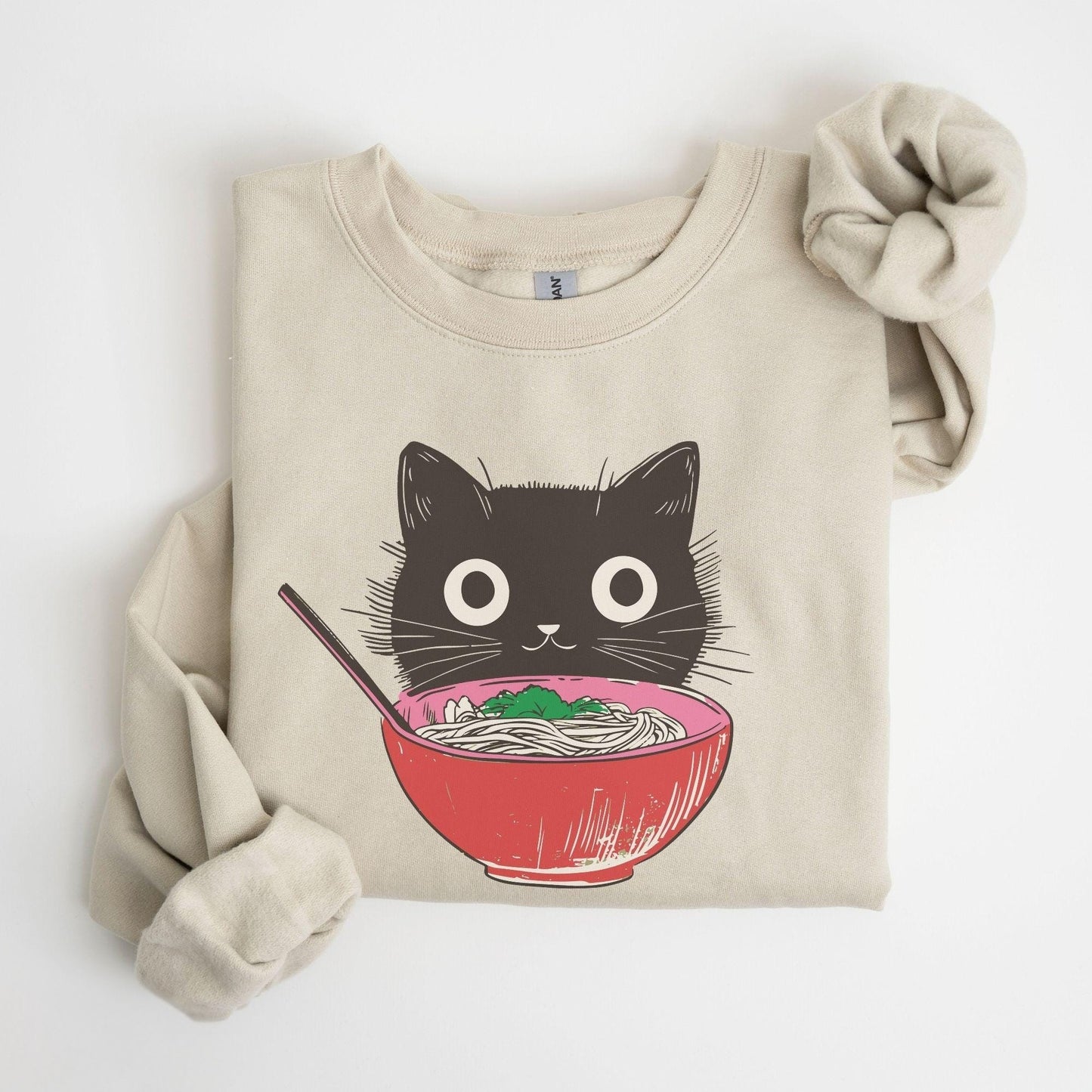 Retro Ramen Cat Sweater