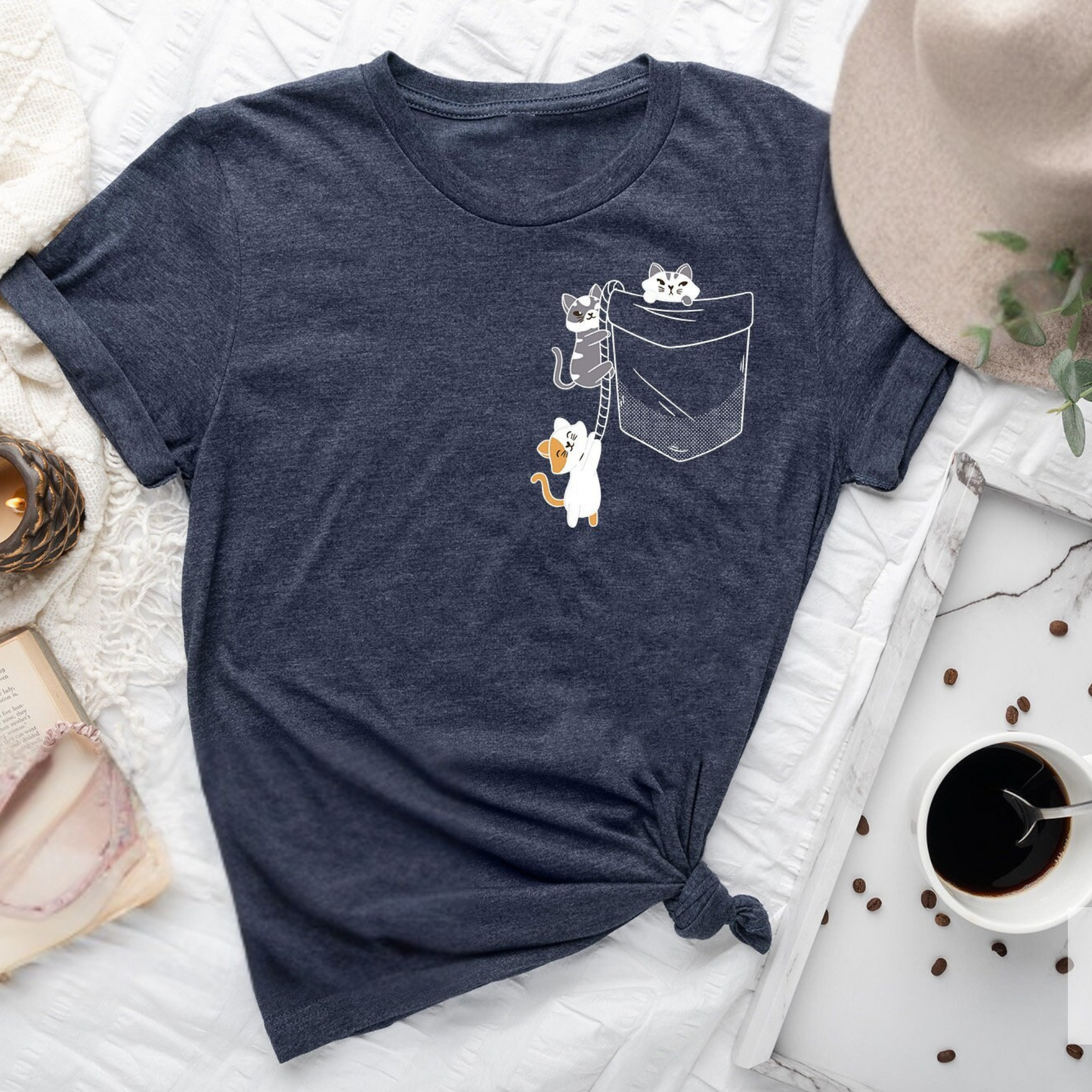 Cat Pocket Tee New