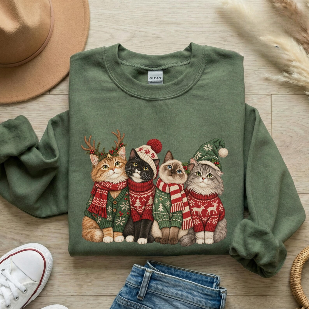Christmas Cats Sweatshirt V6