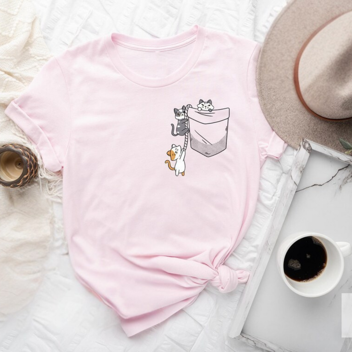 Cat Pocket Tee New