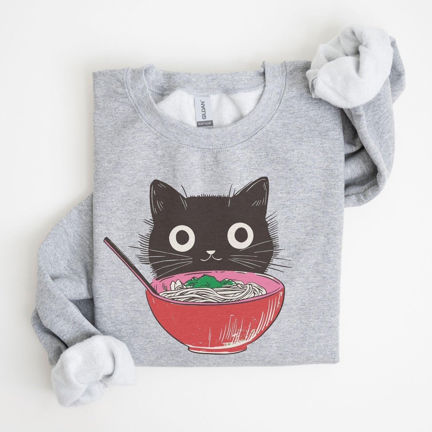 Retro Ramen Cat Sweater