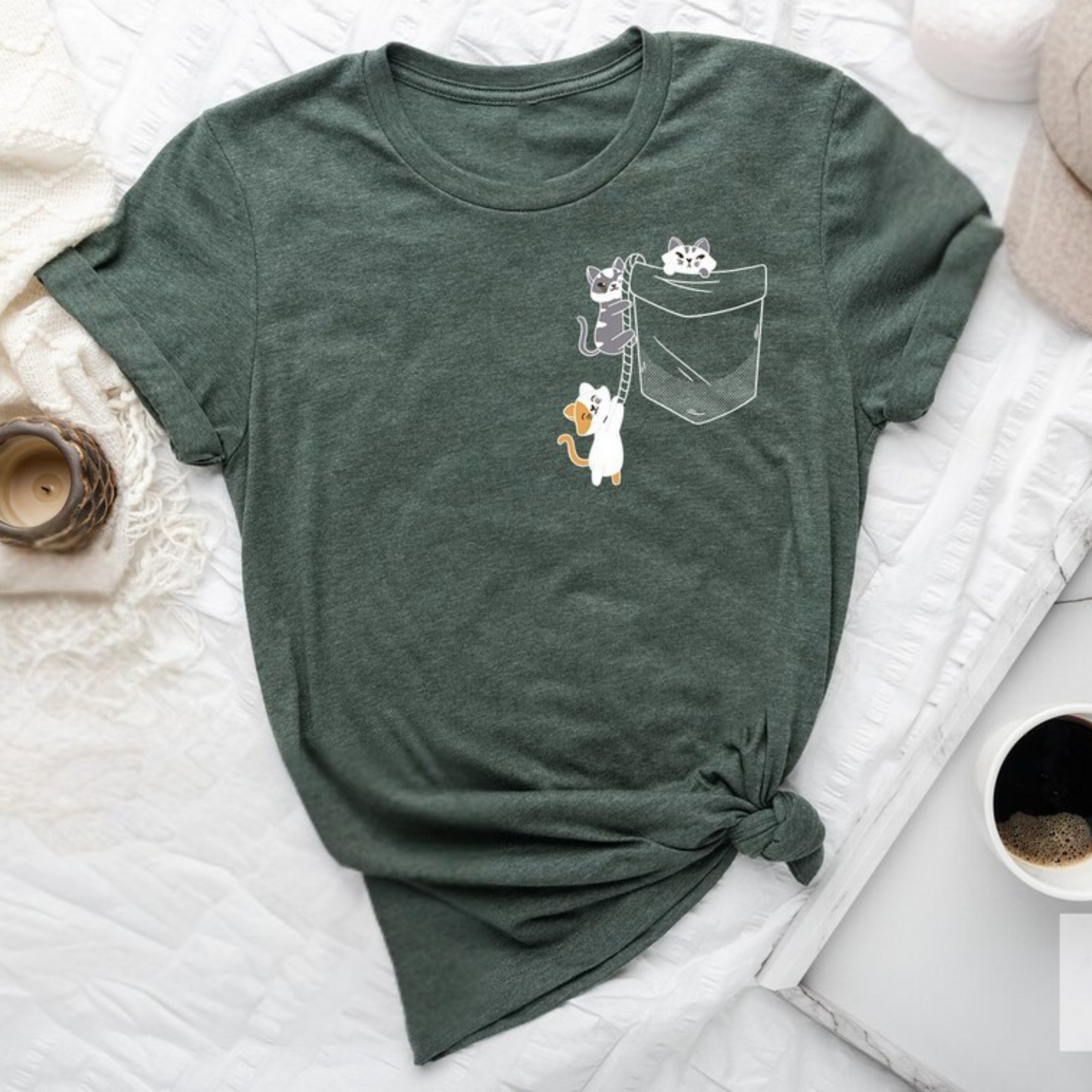 Cat Pocket Tee New