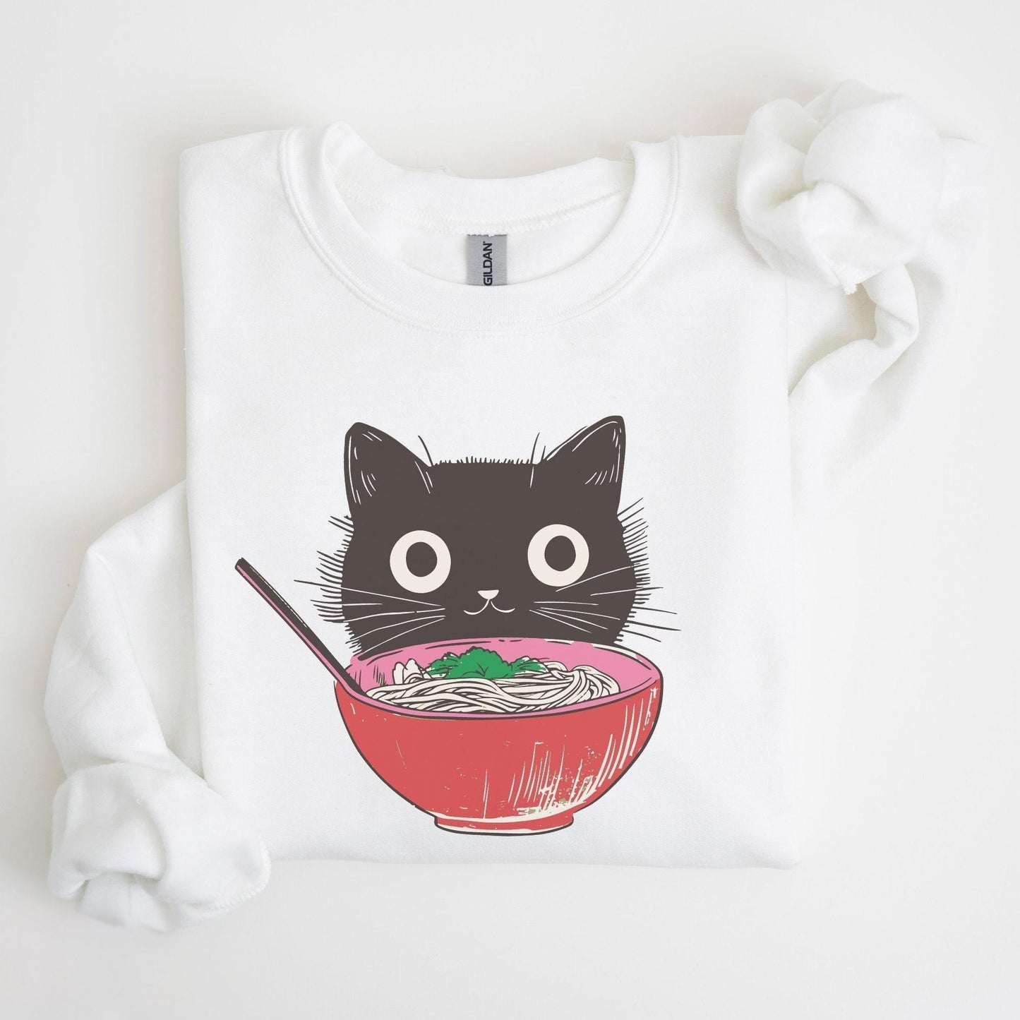 Retro Ramen Cat Sweater