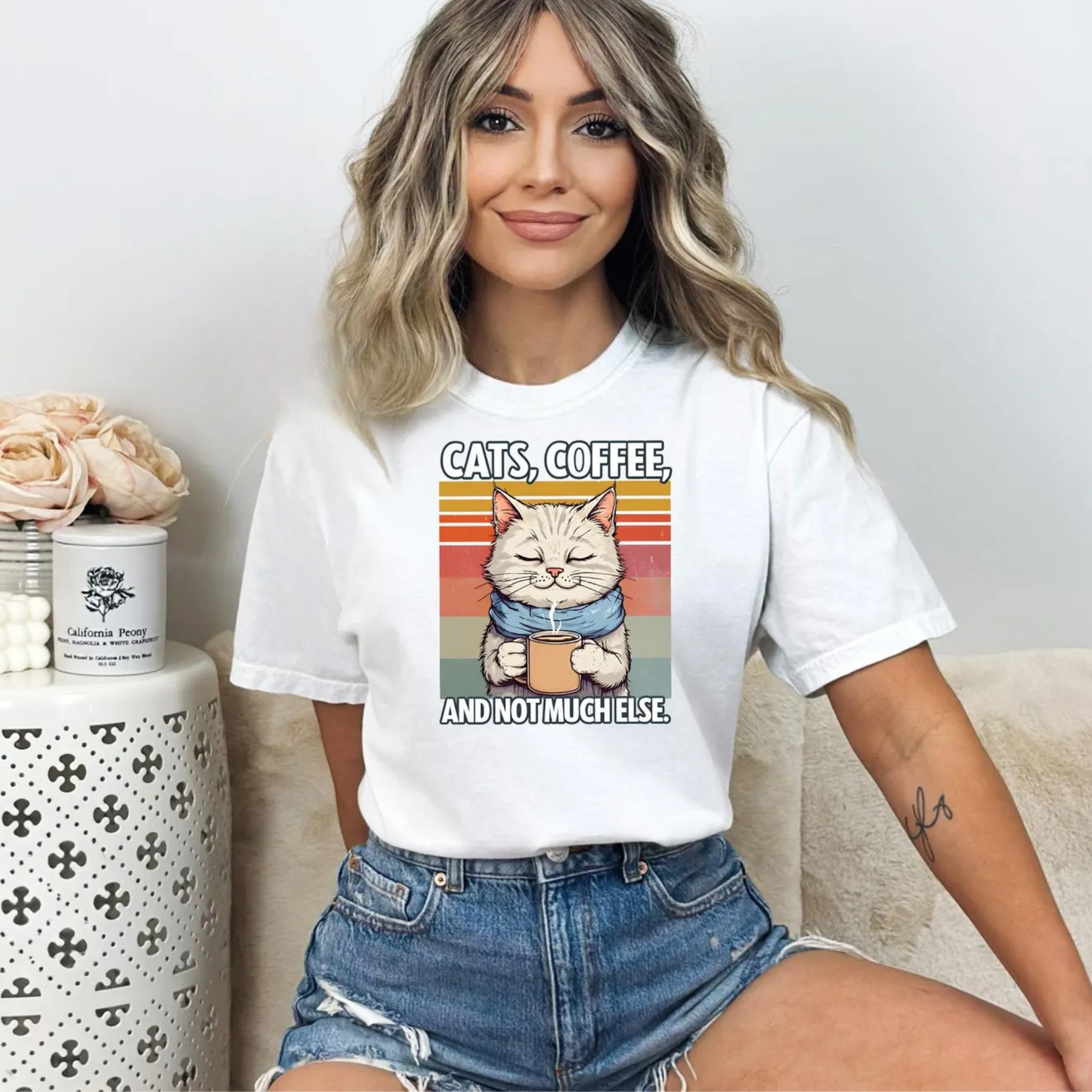 Cat's & Coffee Tee V8