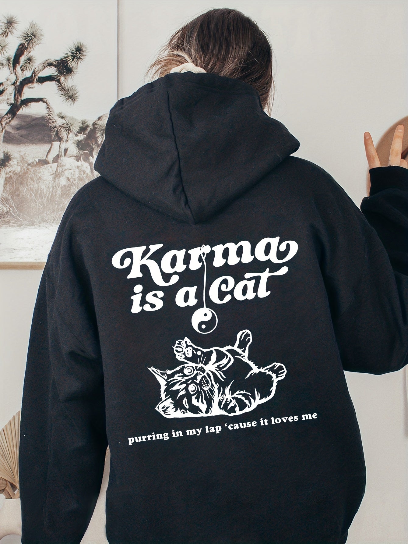 Karma Is A Cat Hoodie
