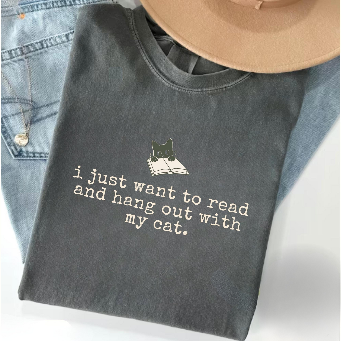 Funny Books Cat Sweatshirt
