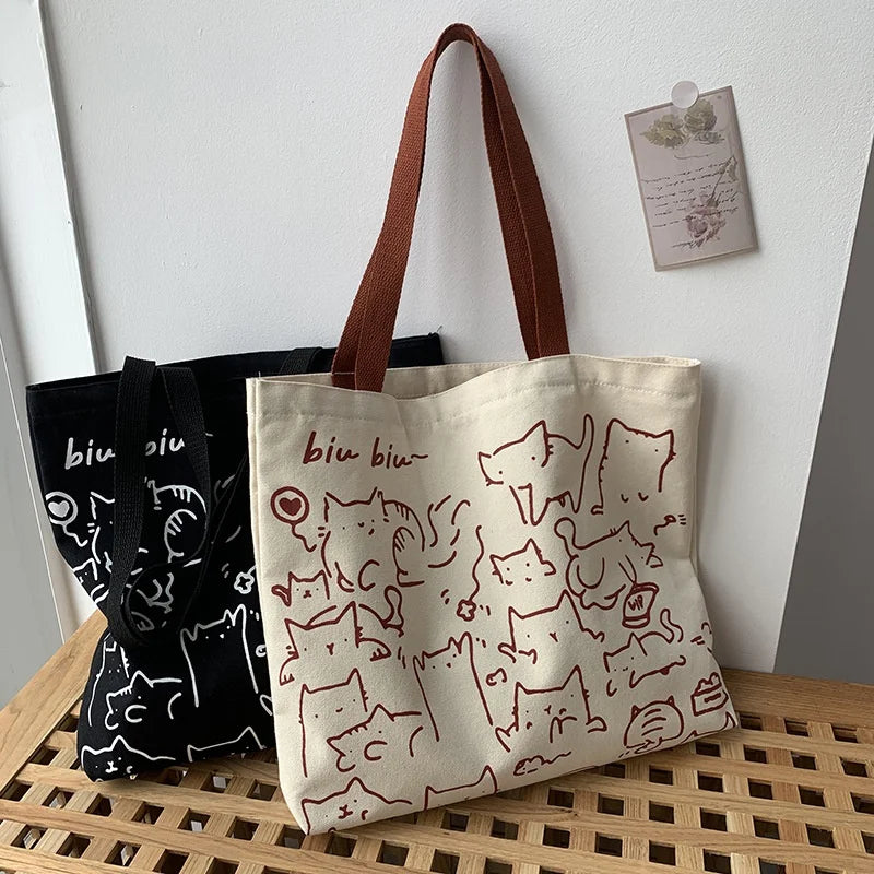 Japanese Cat Tote Bag