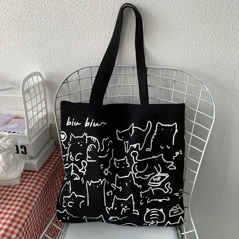 Japanese Cat Tote Bag