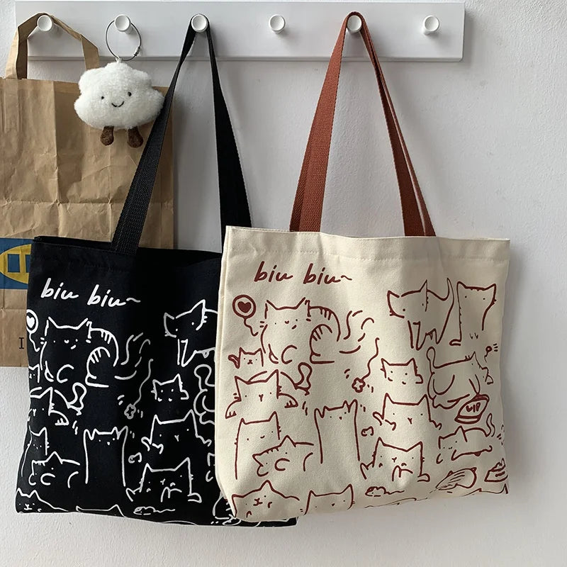 Japanese Cat Tote Bag