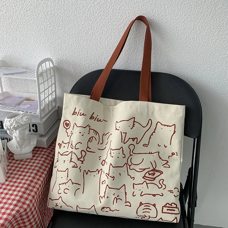 Japanese Cat Tote Bag