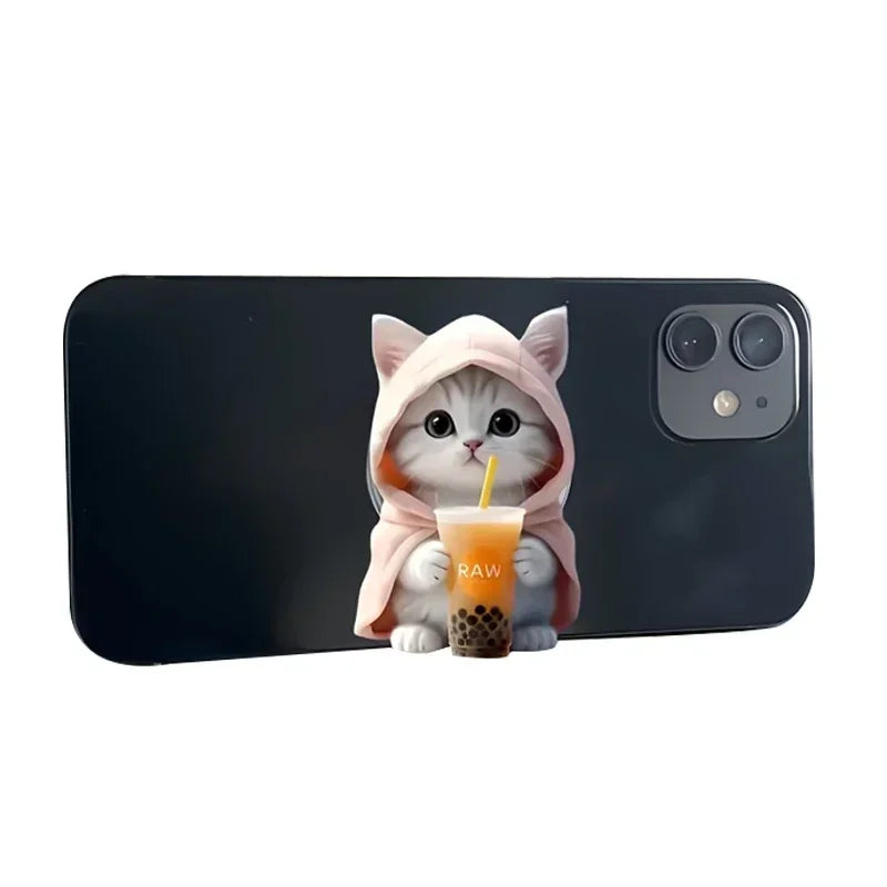 Cat Bubble Tea Phone Holder