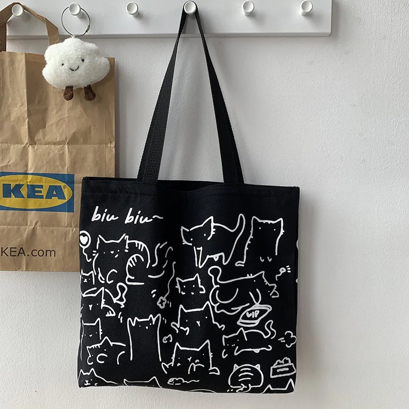 Japanese Cat Tote Bag