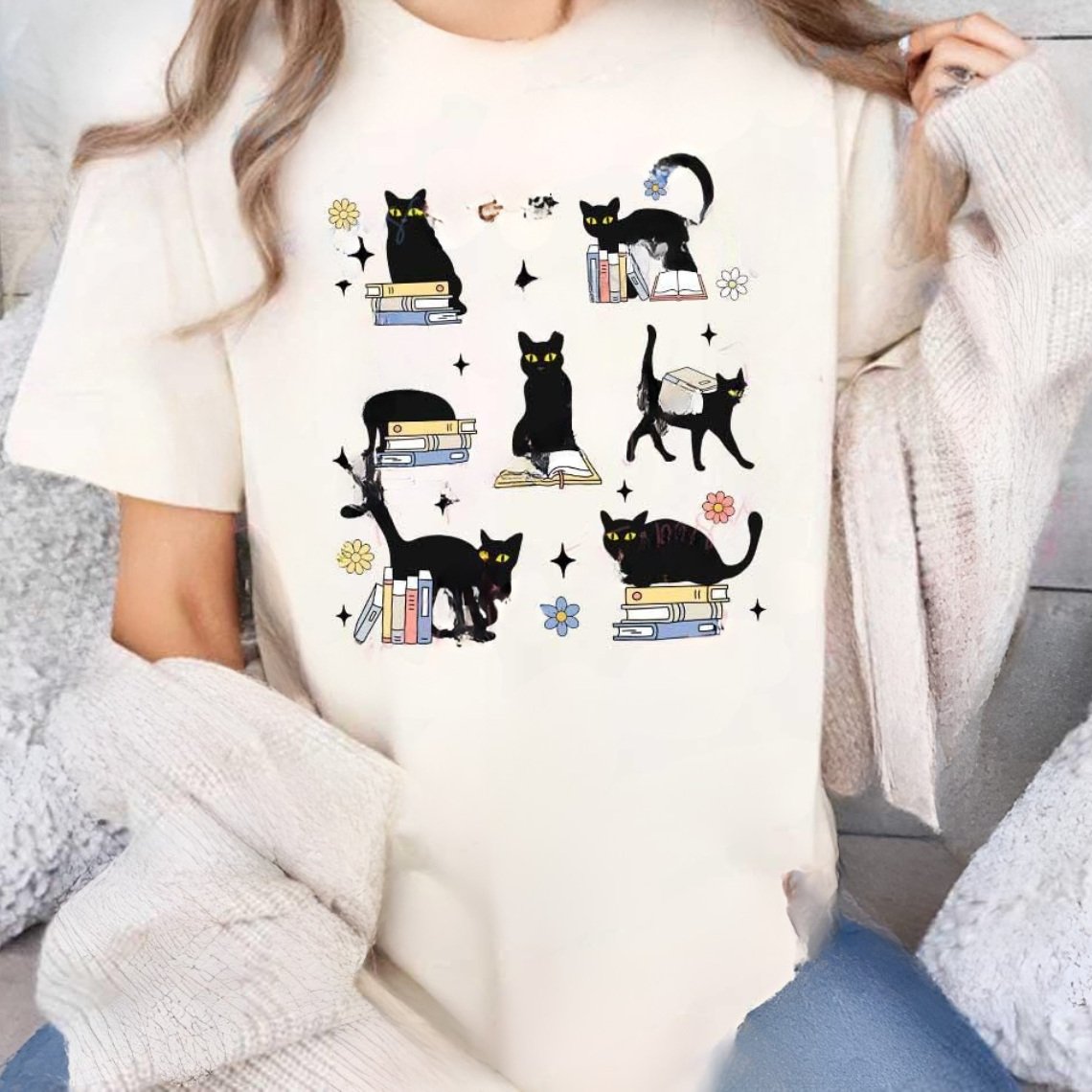 Cat's Books Tee