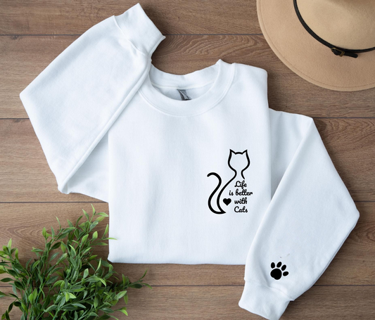 Life Is Better Cats Sweater