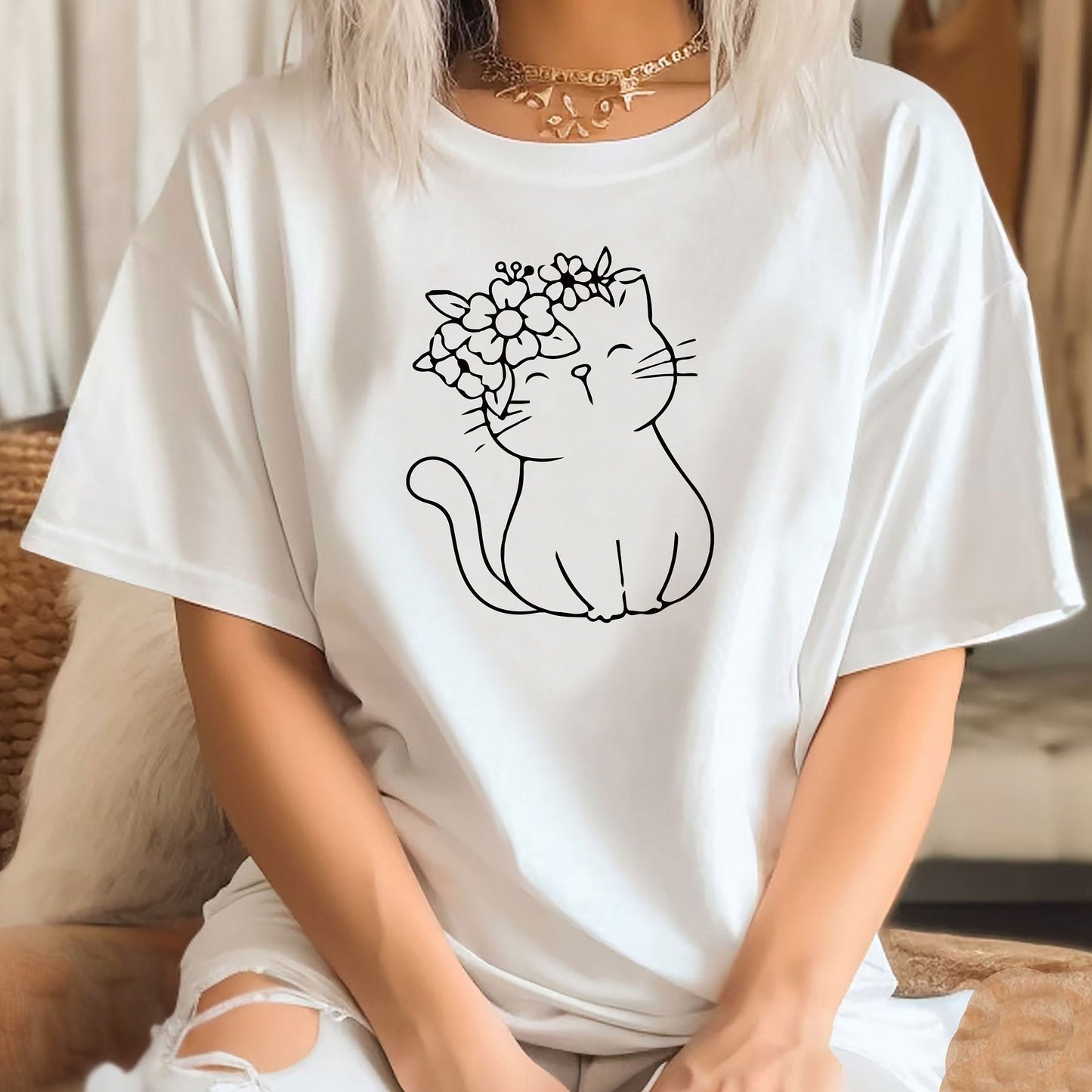 Floral Cat Tee New V2