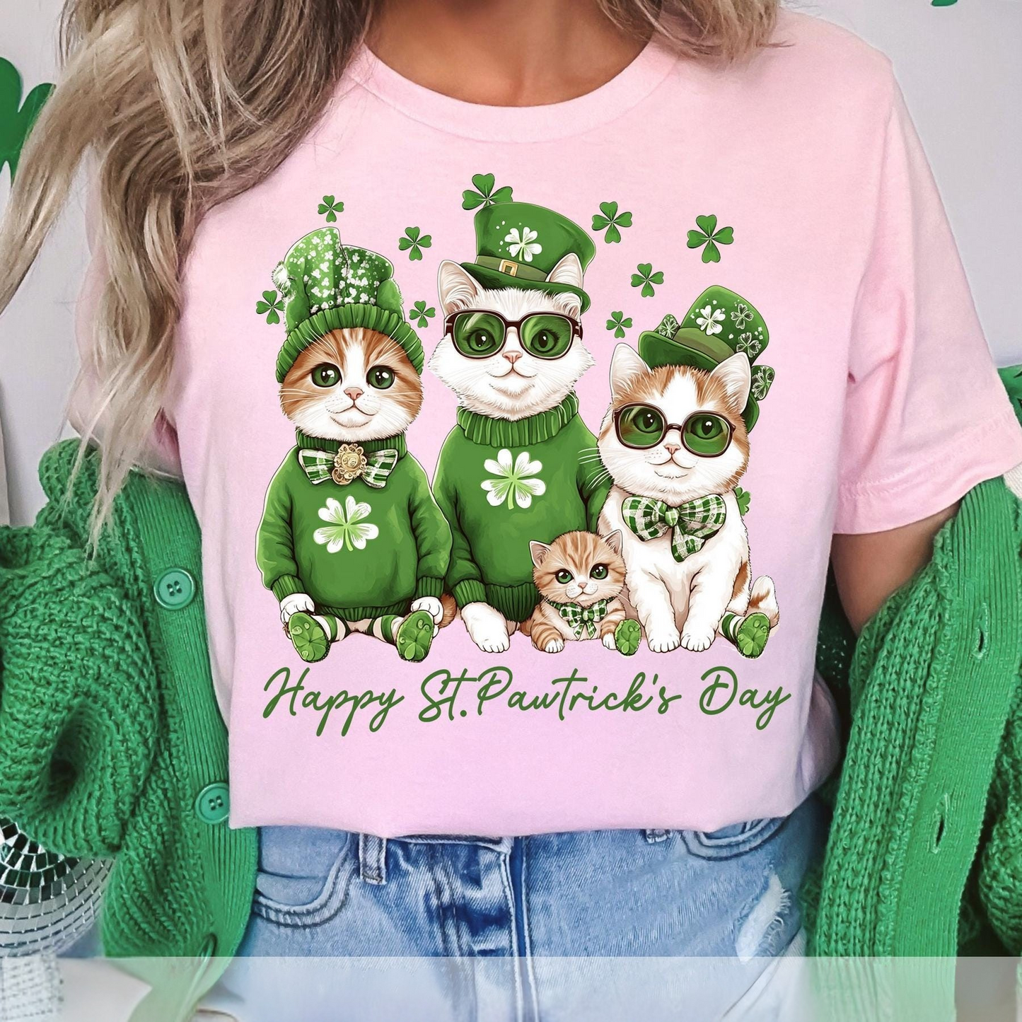 St Pawrick's Day Cat Tee V3