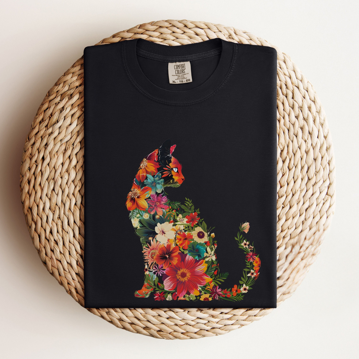 Floral Cat Tee V6