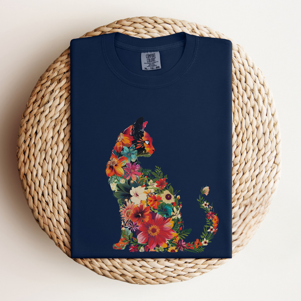 Floral Cat Tee V6