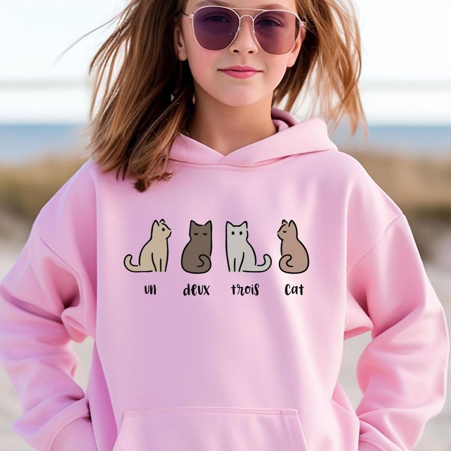 Un Deux Trois Cat Kids Hoodie