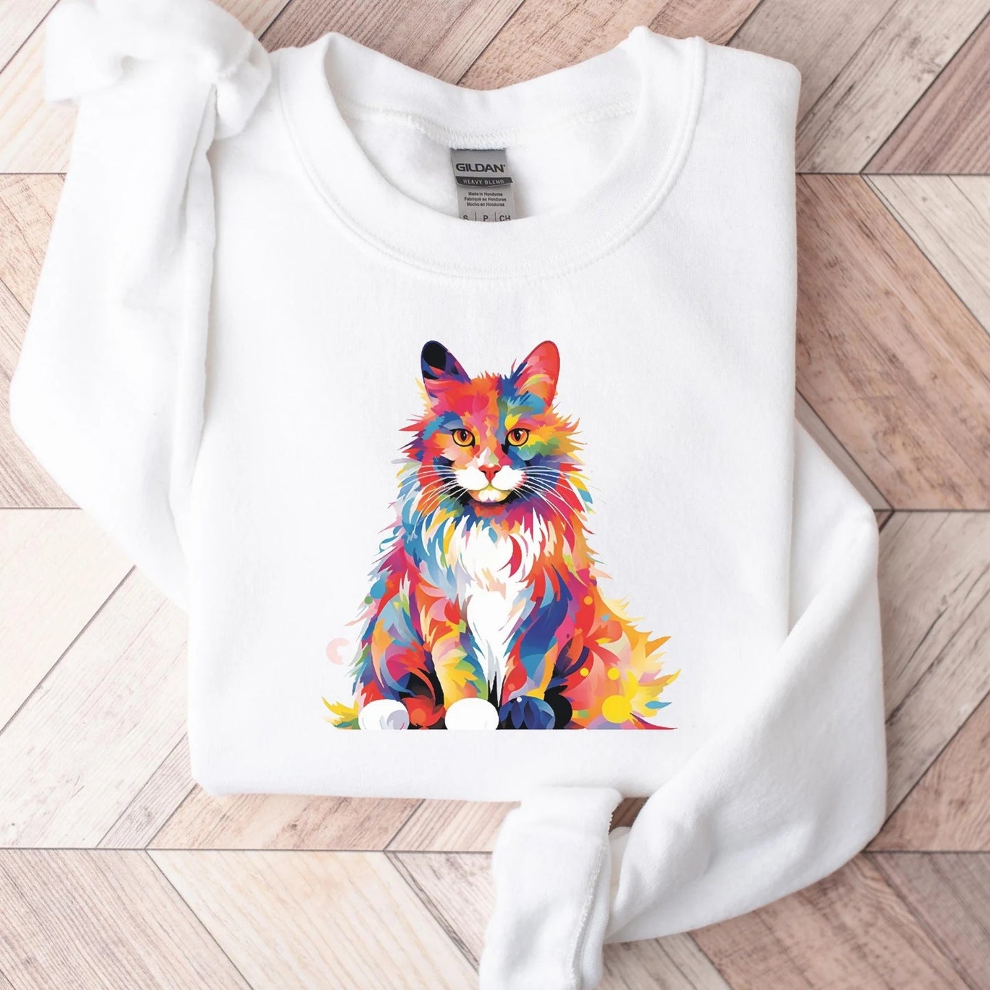Floral Cat Sweater V6