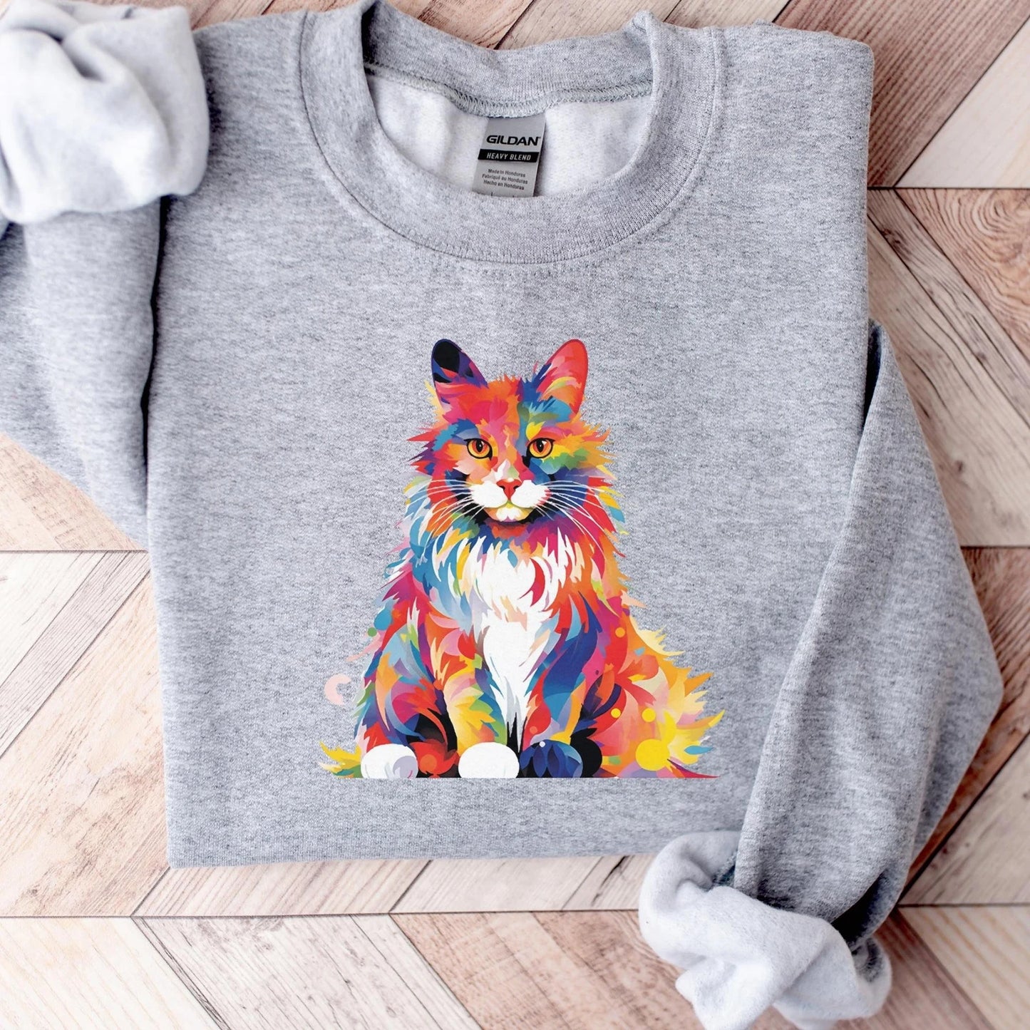Floral Cat Sweater V6