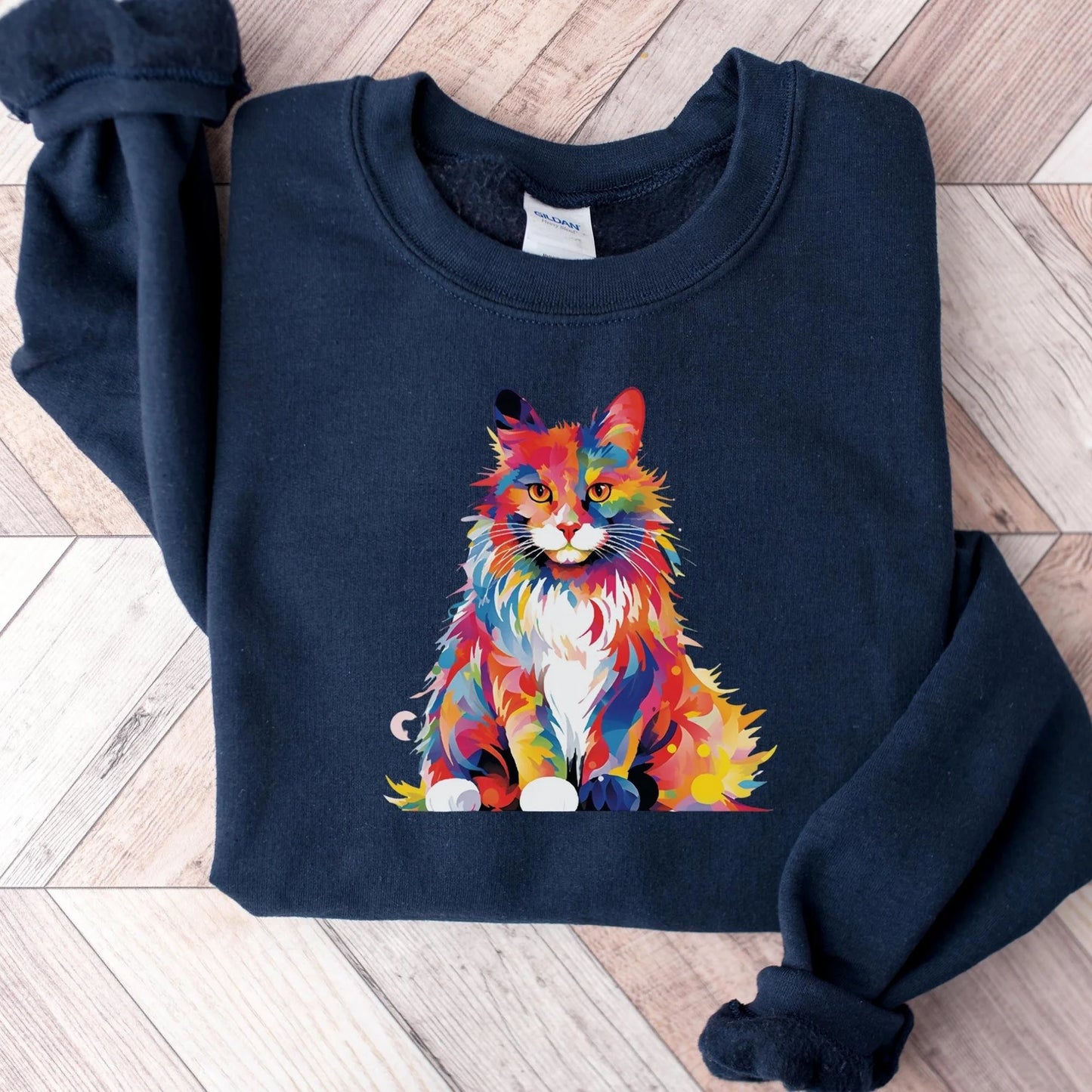 Floral Cat Sweater V6