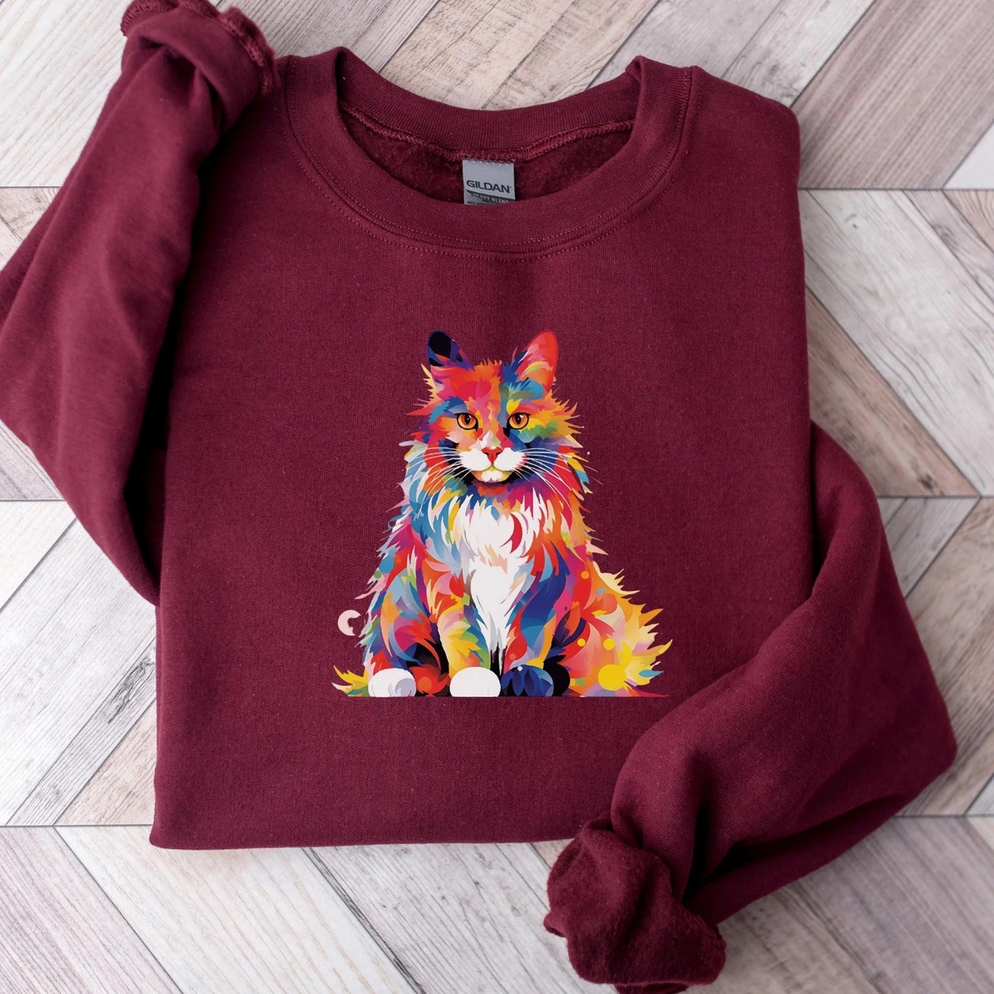 Floral Cat Sweater V6