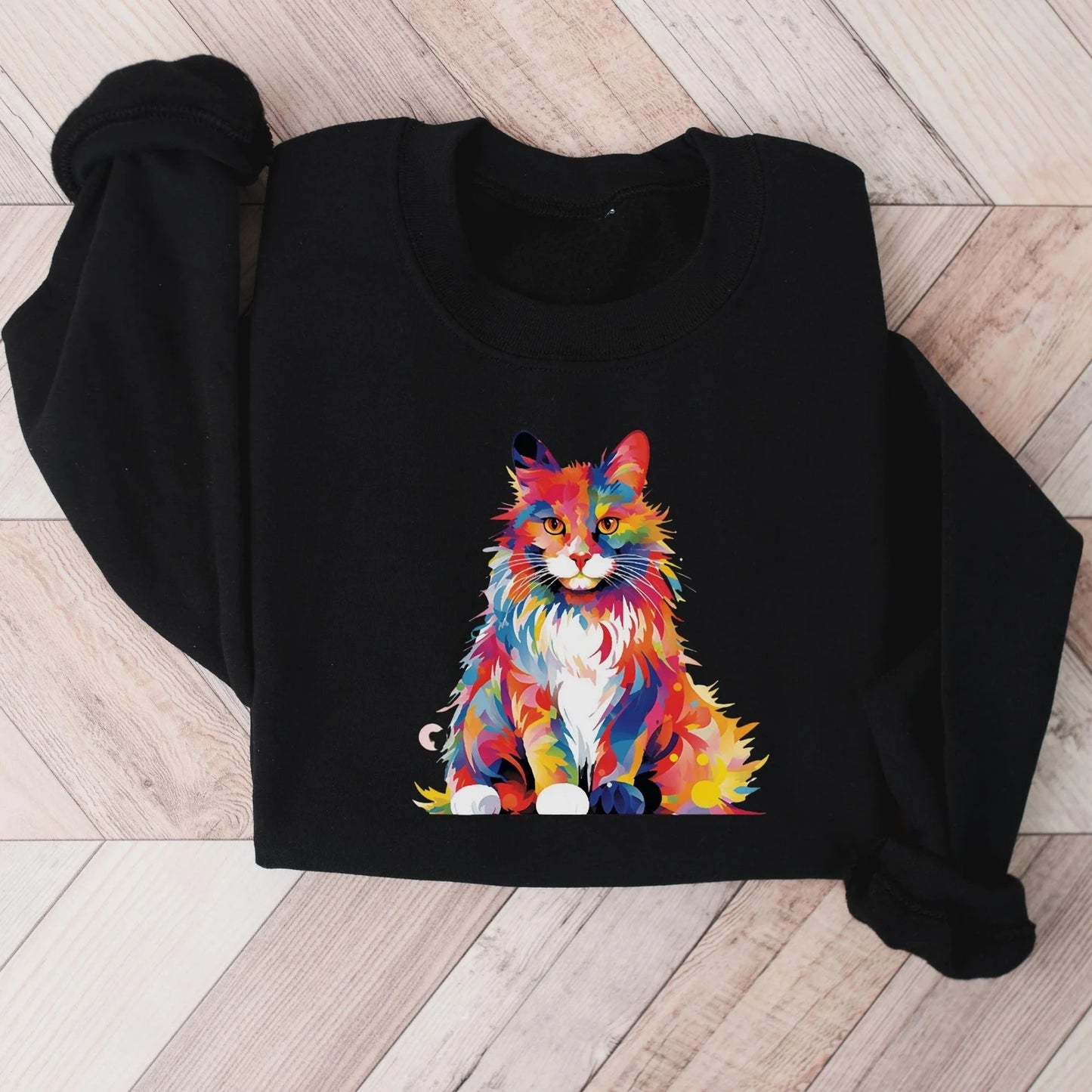 Floral Cat Sweater V6