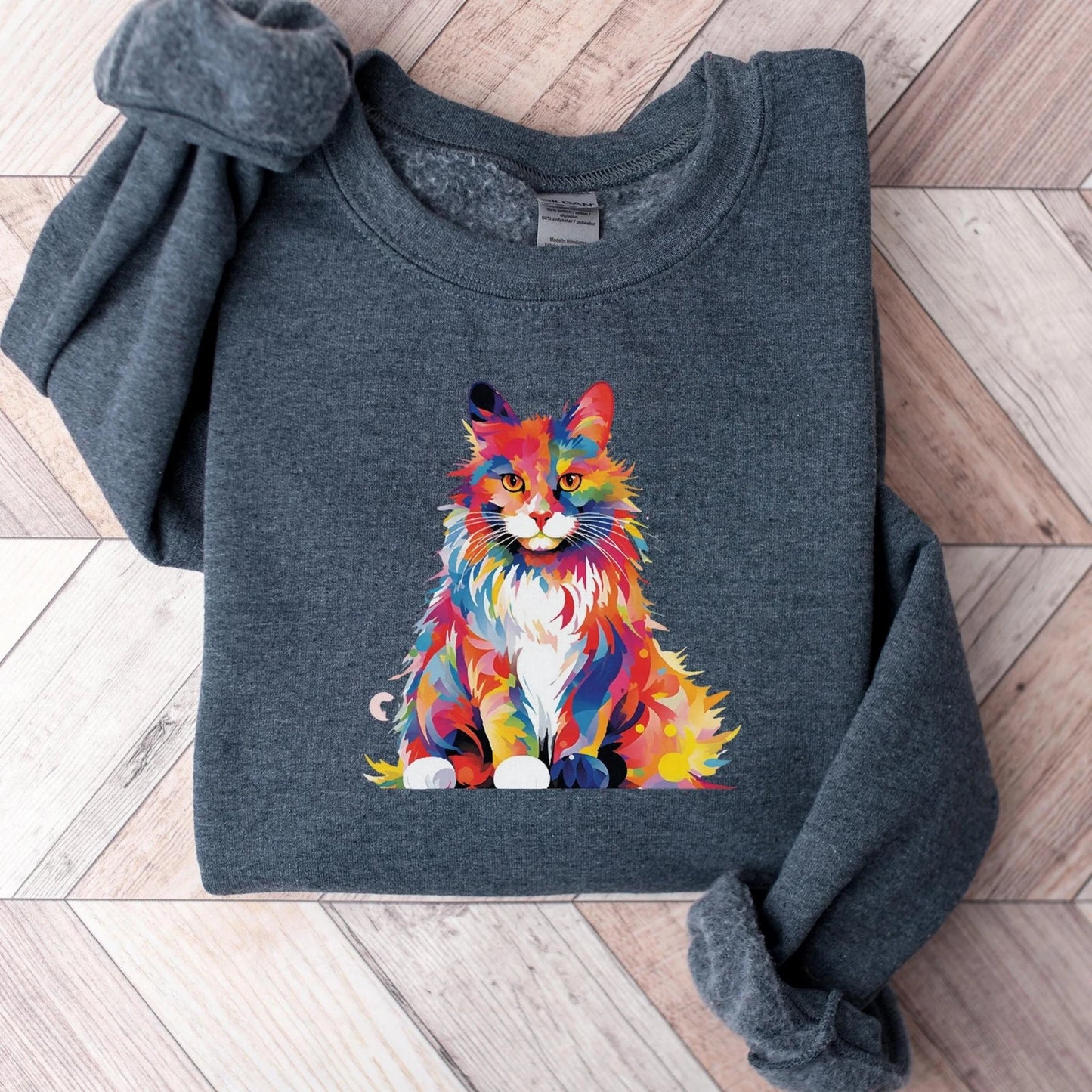 Floral Cat Sweater V6