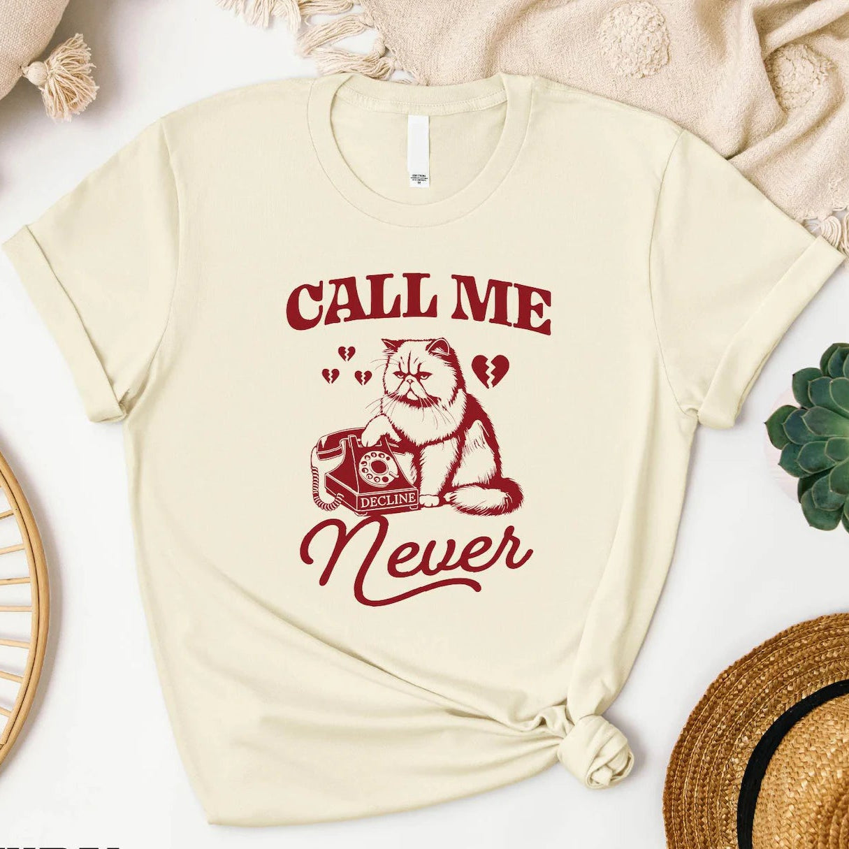 Call Me Never Tee