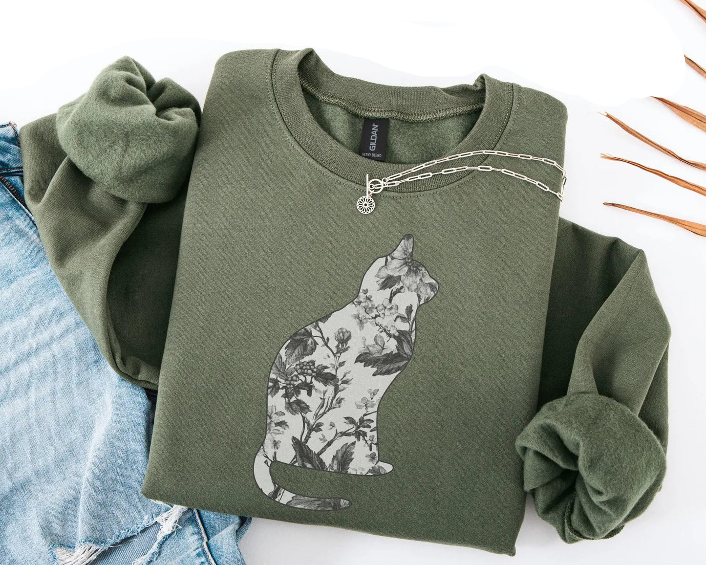 Floral Cat Sweater