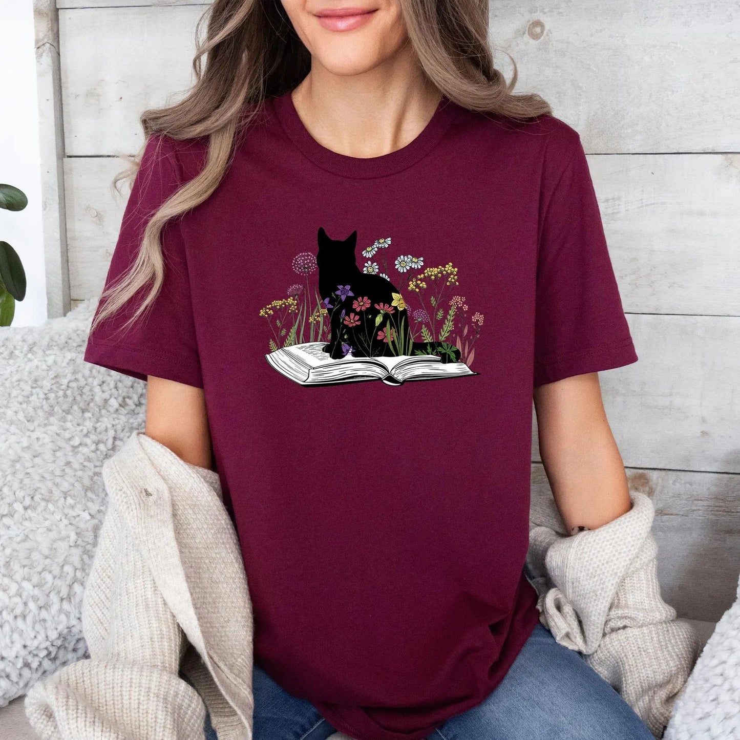 Cat Book Tee New