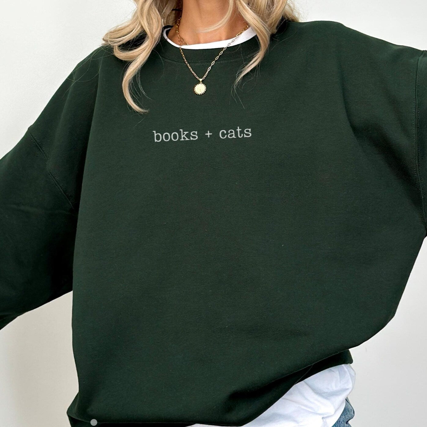 Books + Cats Sweater