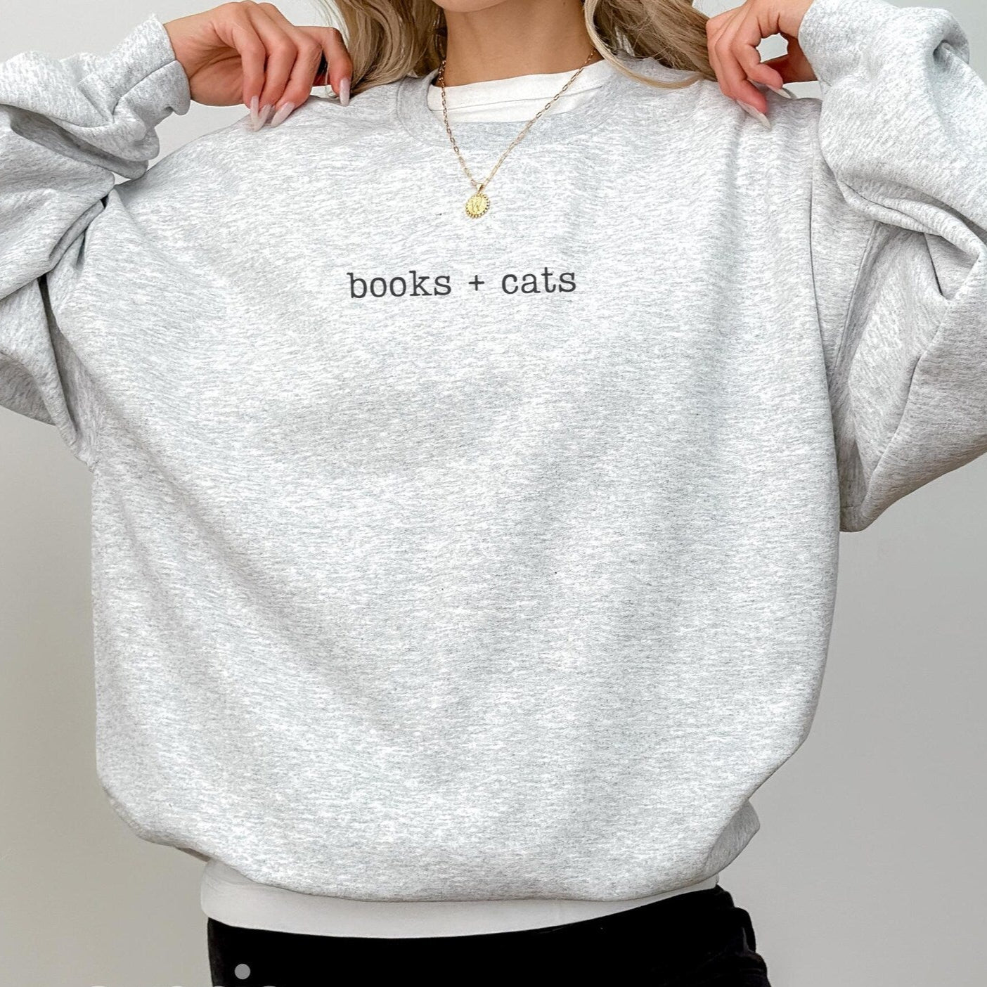 Books + Cats Sweater