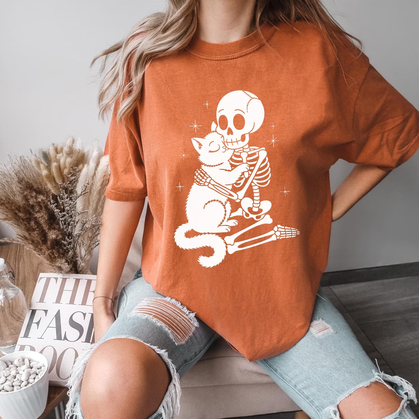 Cat Skeleton Tee