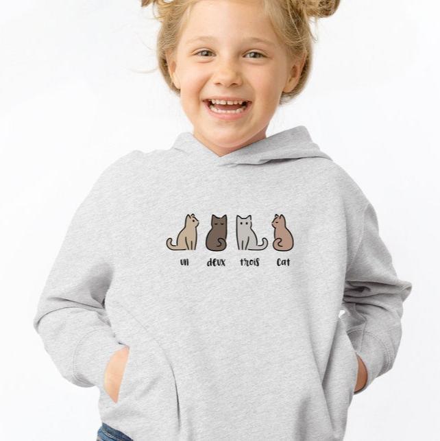 Un Deux Trois Cat Kids Hoodie