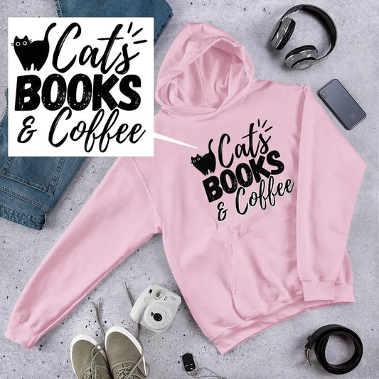 Cats & Books Hoodie V4