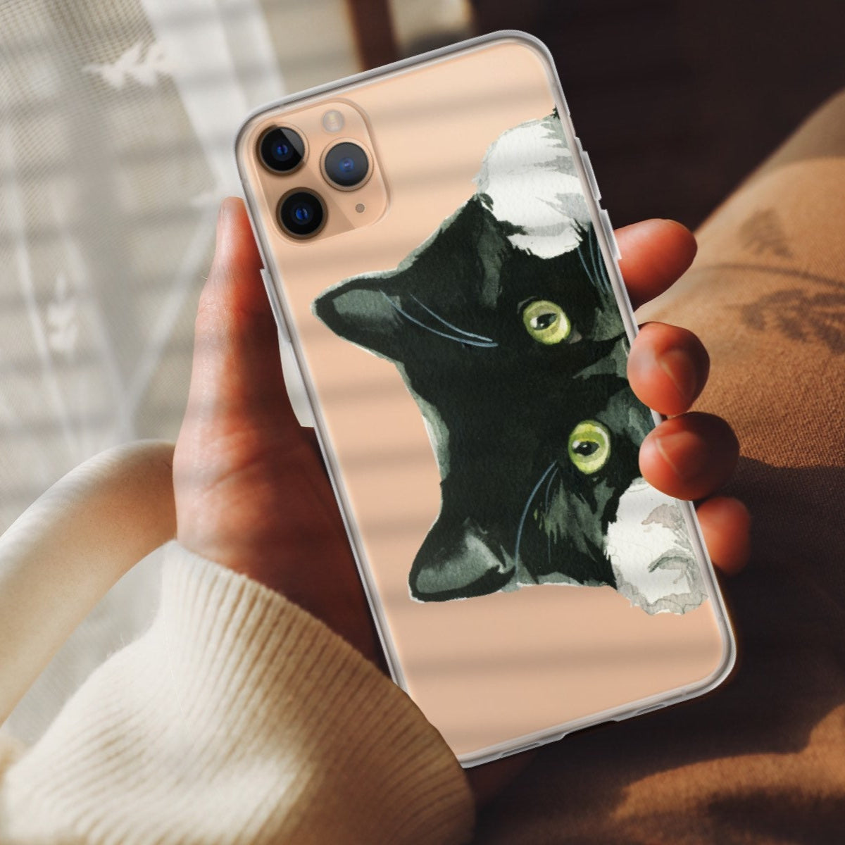 Cute Peeking Cat Phone Case