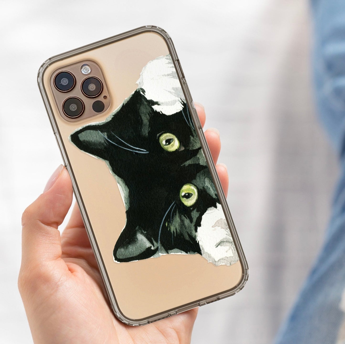Cute Peeking Cat Phone Case
